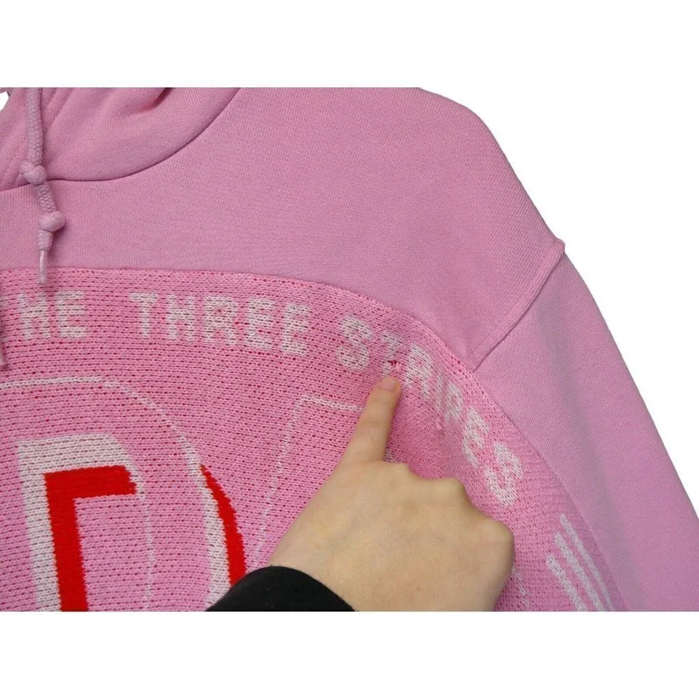 Adidas REAL SCARF Men‎ Hoodie Size M Pink Soccer